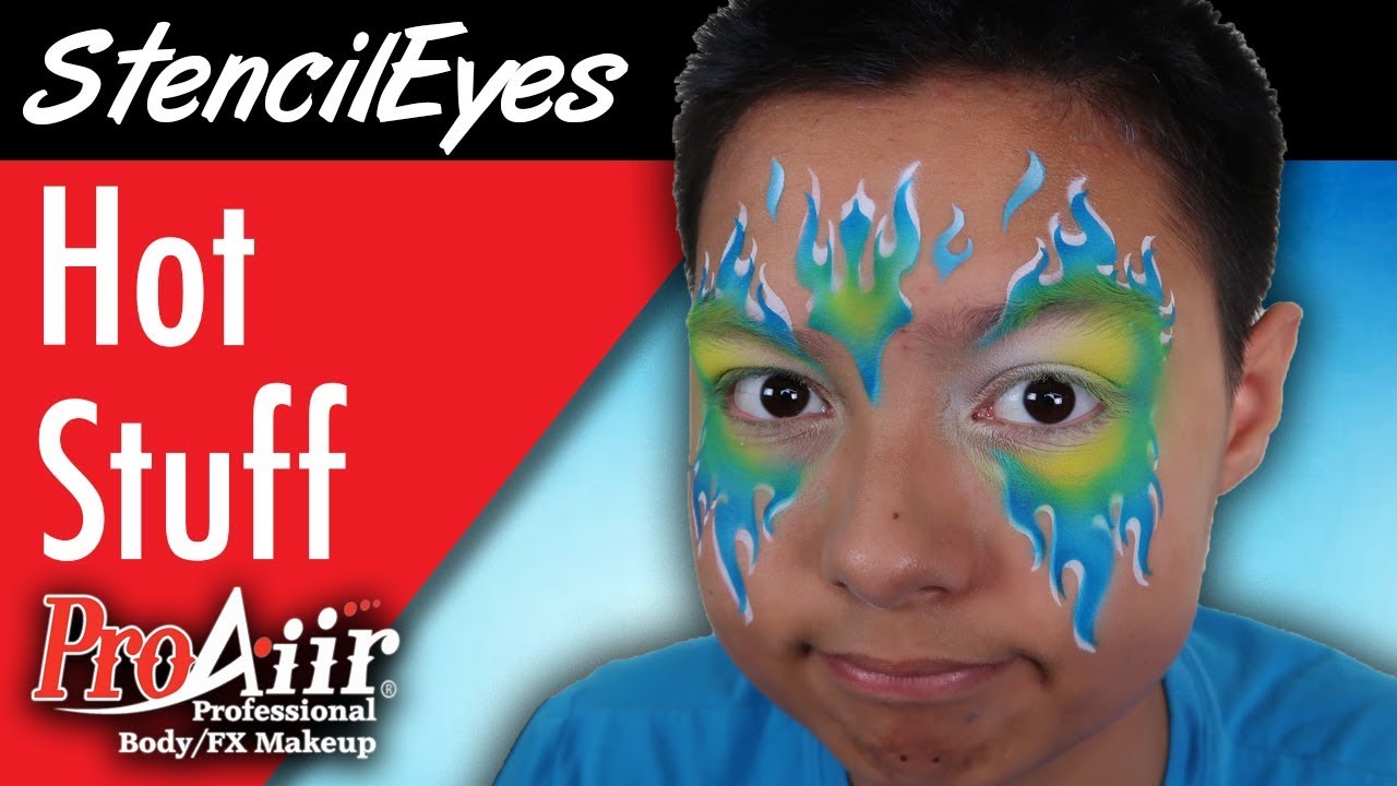 StencilEyes Hot Stuff Airbrush Face Painting