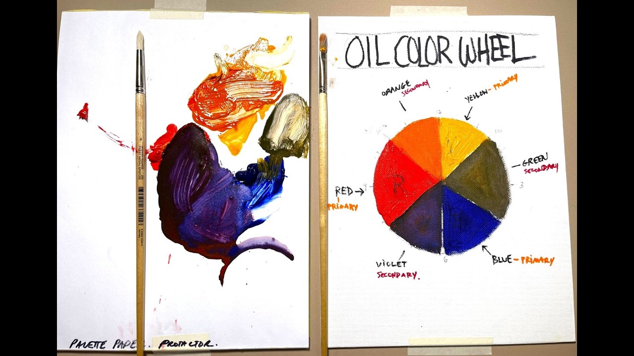How to Mix Grays in OIL PAINTING by using Tertiary Color Wheel Theory!