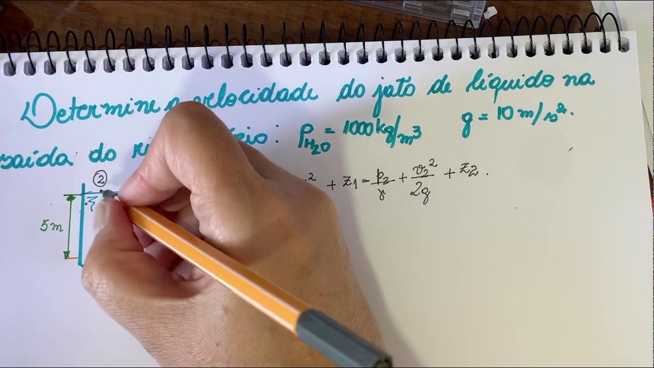 Teorema de Bernoulli exercício resolvido