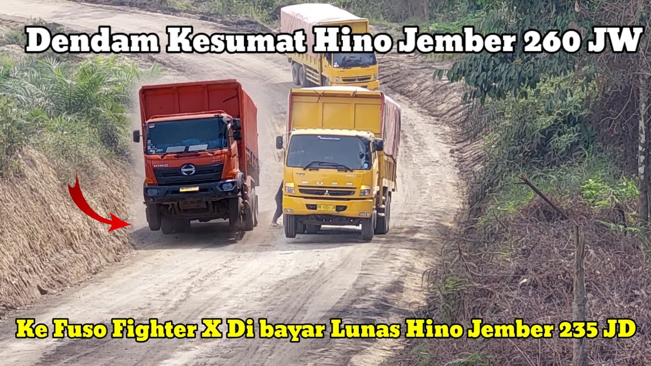 Niat Fuso Fighter X Ingin Ngelong Seperti Hino Jember 235JD Ternyata Malah Habis Napas Nyaris Mundur