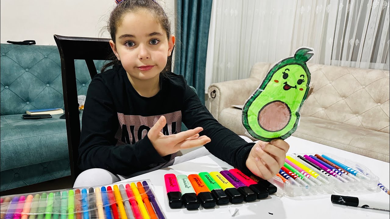 AVOKADO ŞEKLİNDE SQUSHİ ETKİNLİĞİ !! BOYAYALIM KESELİM !! @linacetinkayaofficial @RukiyeÇetinkaya