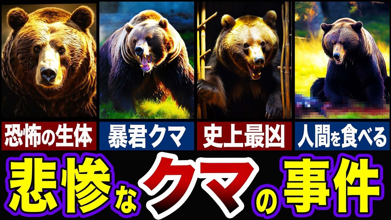 【閲覧注意】熊の生体が凄すぎる…クマが起こした悲惨な事件5選!!【ゆっくり解説】