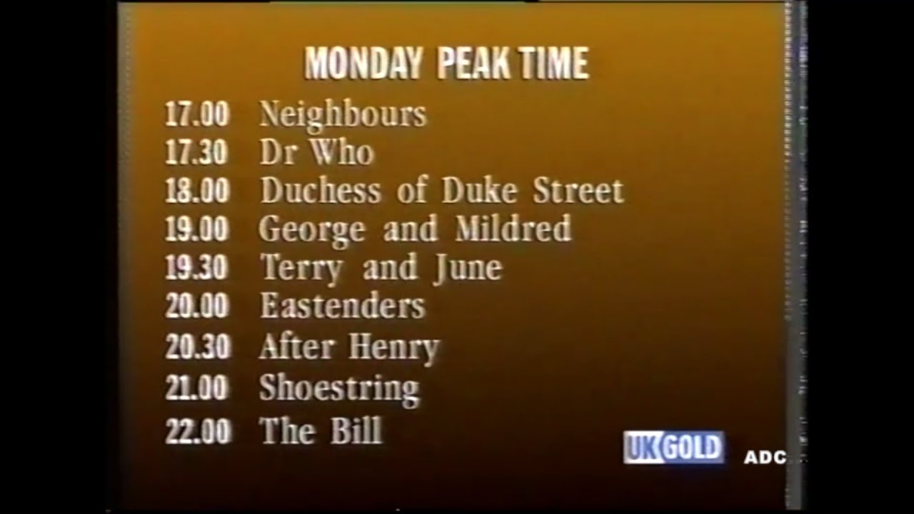 UK Gold 1st night trailers & closedown 1st November 1992 15 of 15