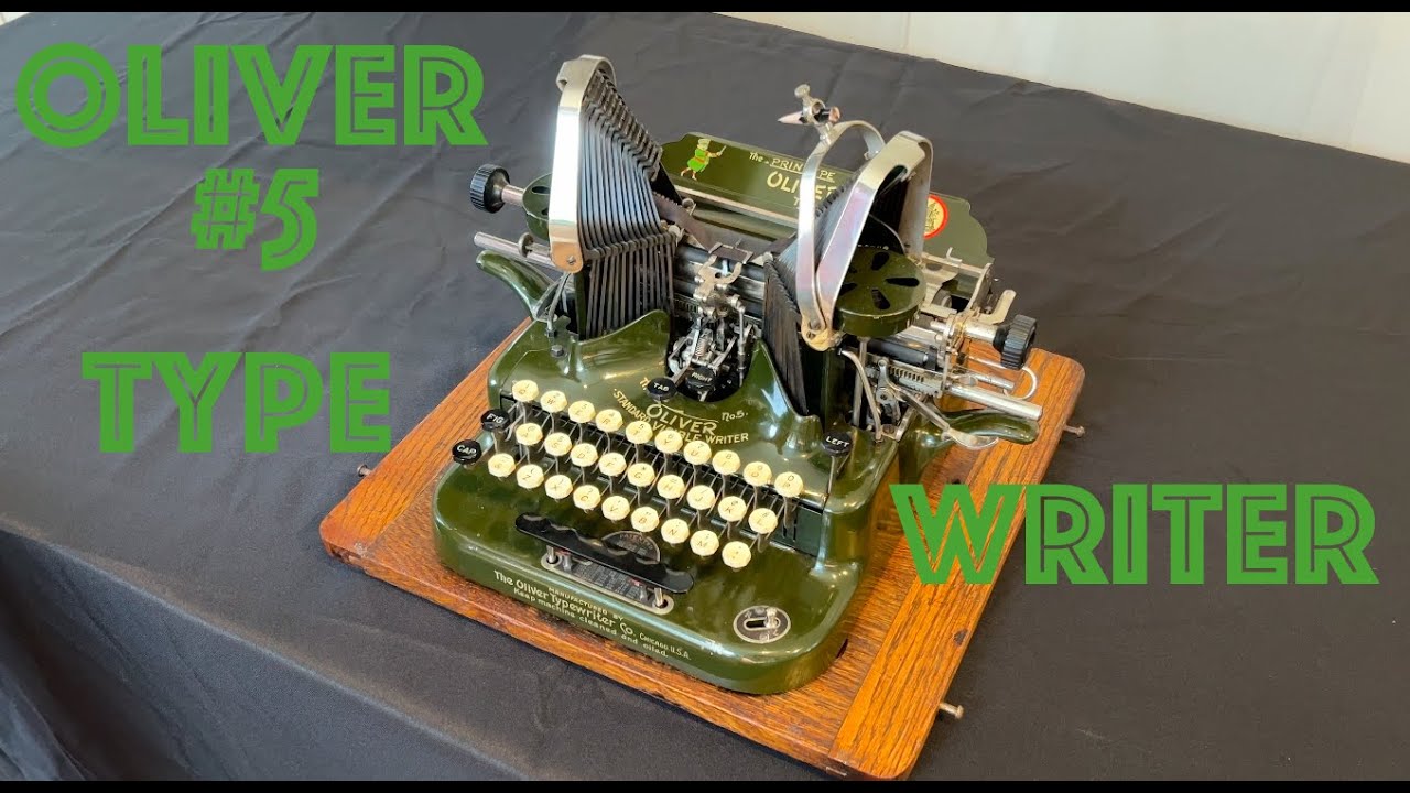 Oliver Typewriter Co. Model #5 from 1913 + Snappy 1913 Music!