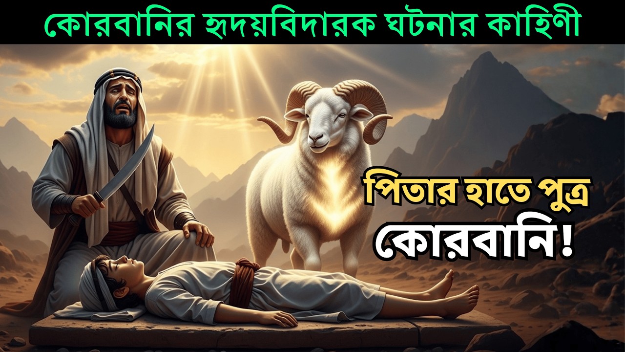 কোরবানির সেই হৃদয়বিদারক ঘটনার কাহিনী | ইব্রাহিম (আঃ) ও ইসমাইল (আঃ)-এর ঘটনা | Qurbani Story Bangla