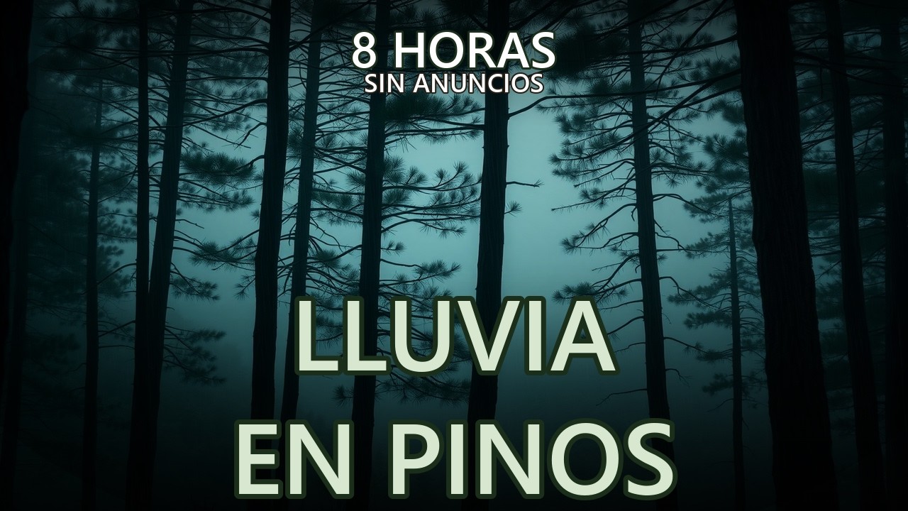 Lluvia Suave en un Valle de Pinos Sin Anuncios - 8 Horas Sonidos de Bosque para Dormir
