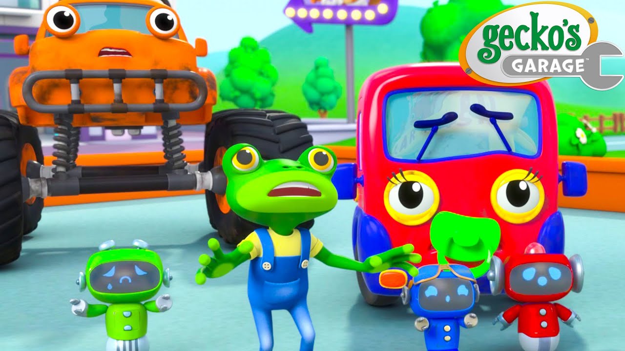 Car Wash DISASTER | Max the Monster Truck | Truck and Bus Cartoon | Gecko's Garage | Animal Cartoons