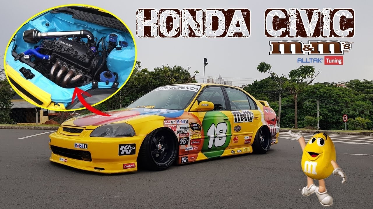 HONDA CIVIC M&M'S COFRE LIMPO - DELÍCIA DE CARRO! Alltak Adesivos