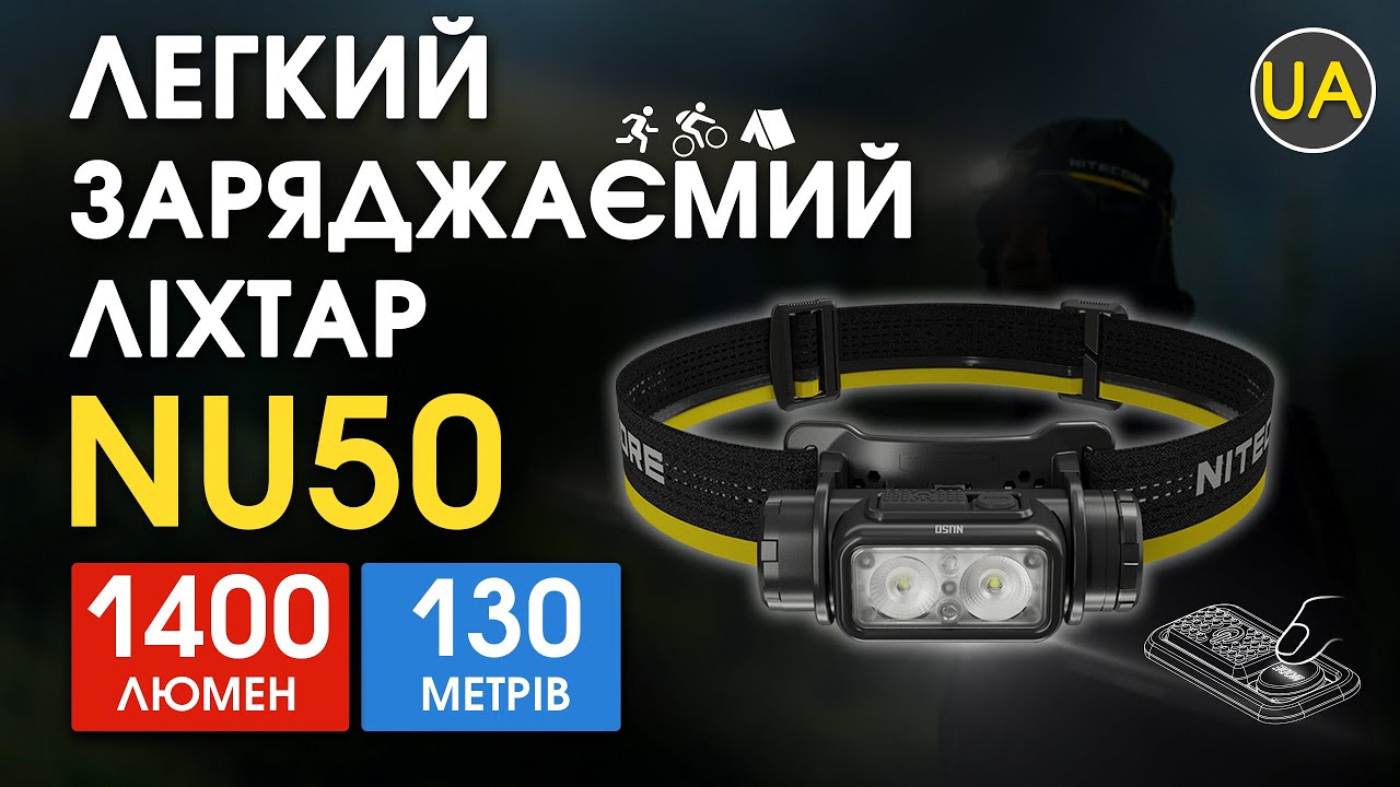Універсальний налобний ліхтар Nitecore NU50 | Офіційний огляд