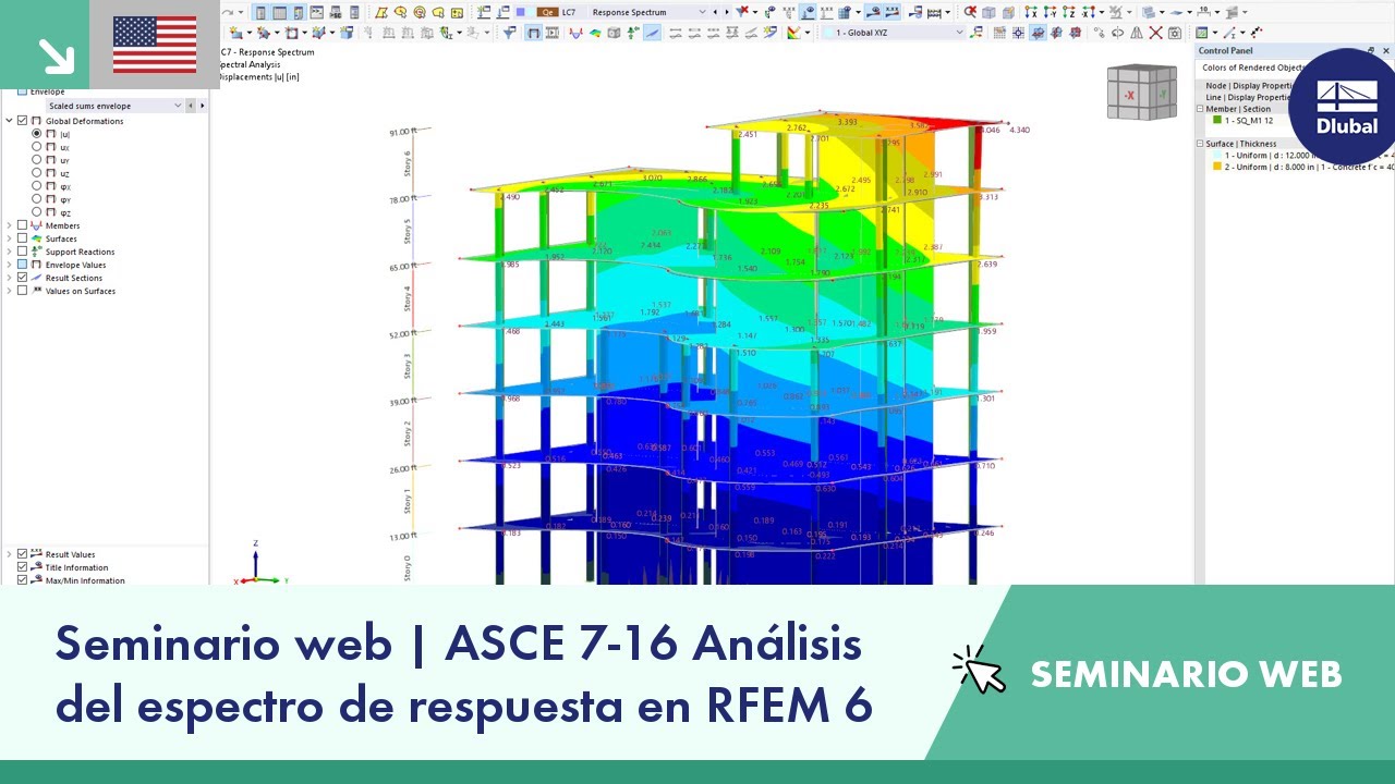 [EN] Seminario web | ASCE 7-16 Análisis del espectro de respuesta en RFEM 6