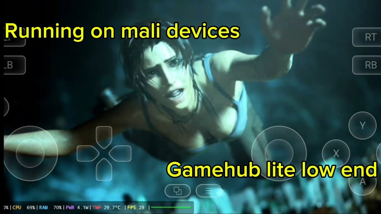 tomb raider 2013 running perfect on mali devices (gamehub lite test)