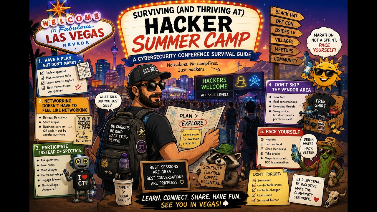 Hacker Summer Camp (a.k.a BSides, Black Hat and DEF CON) Tips and Tricks for 2026