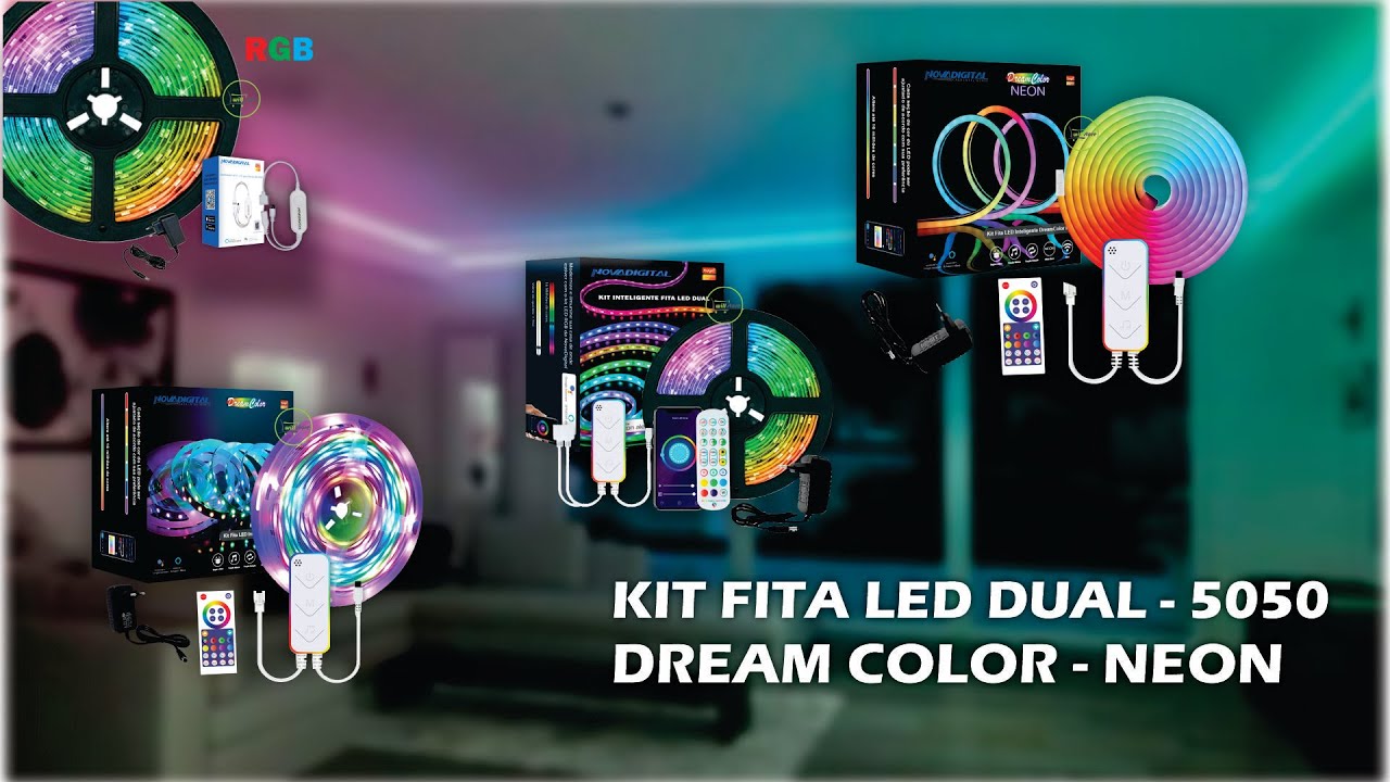 KIT Fita NEON, DREAM COLOR, DUAL, 5050 Novadigital - Tuya