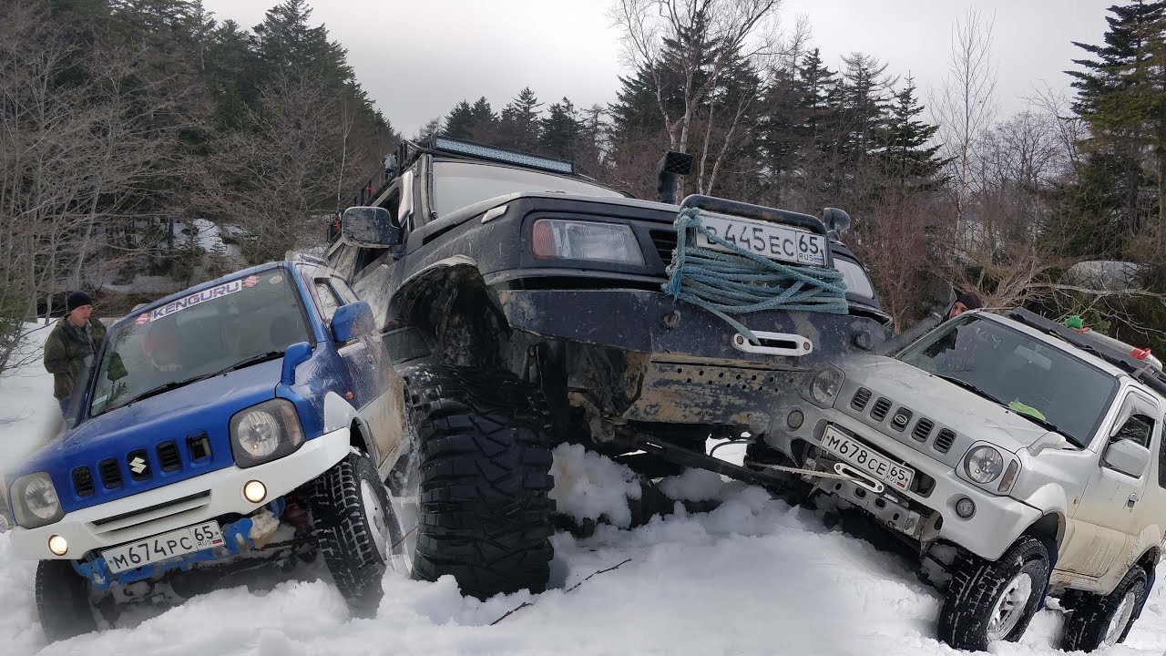 Jimny на заднем приводе и ESCUDO переросток на 5VZ и 38 х колесах  ЗАРУБА