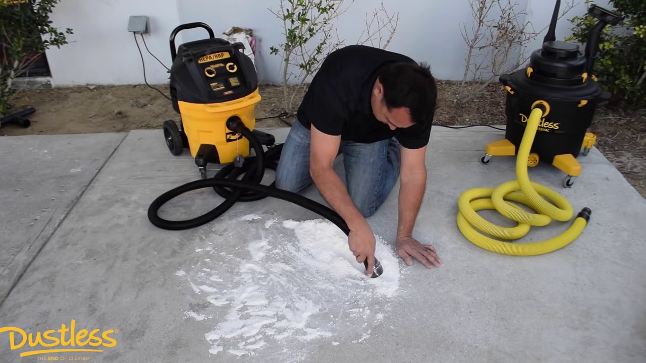 Dustless Wet + Dry Dust Extraction Vacuum Comparison with Typical Wet Dry Vac