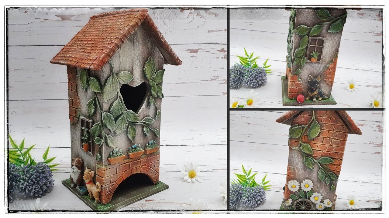 Tea box - house with a heart ❤ Pudełko na herbatę - domek z sercem ❤ diy ...