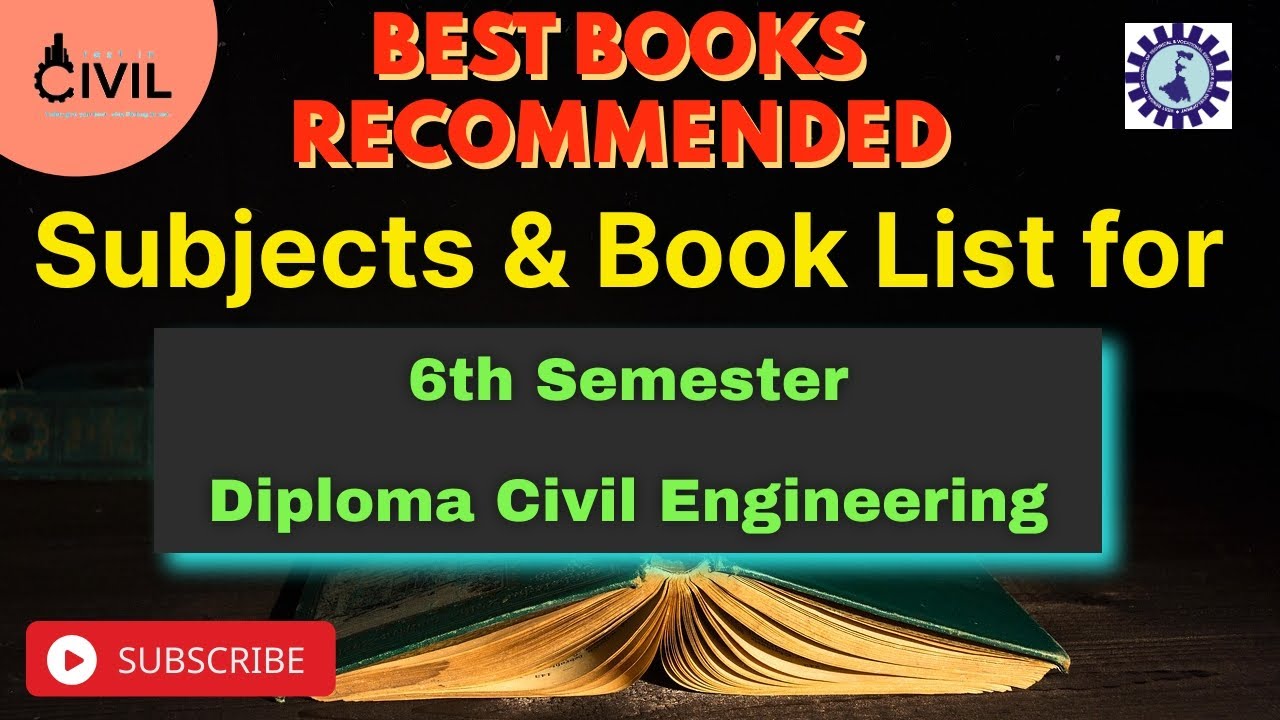 Best Book List for 6th Semester | Diploma Civil Engineering | List of Main & Elective Subjects | RIC