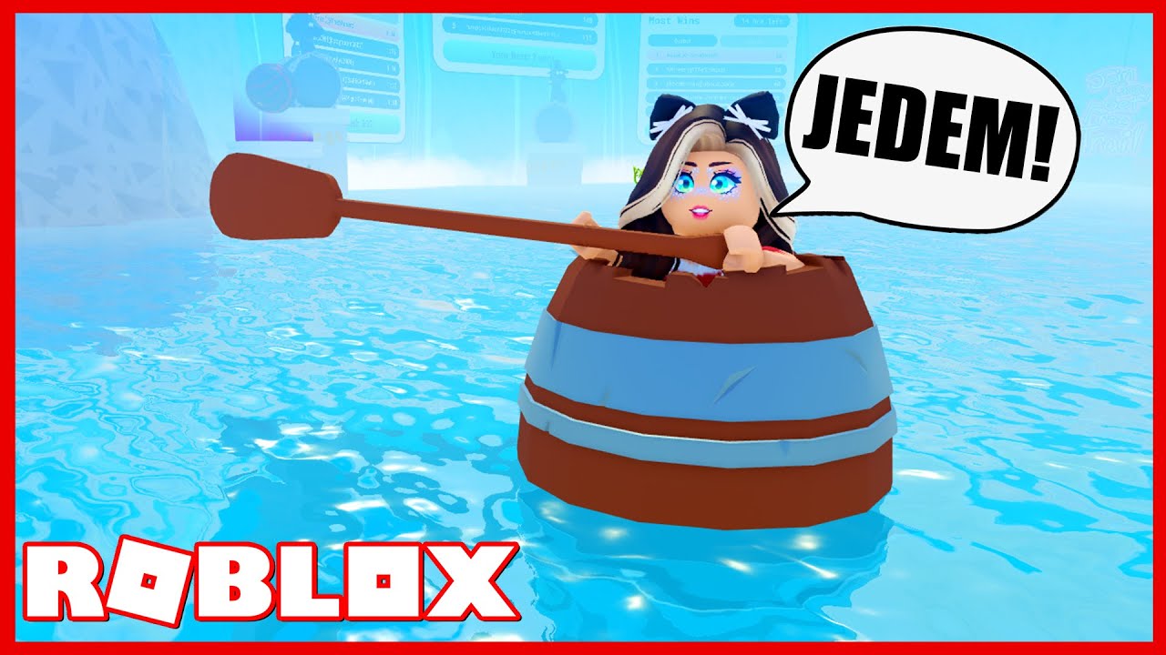 OBBY, ALE PLUJEME V BARELU!😂 Roblox Ride a Barrel Down a Waterfall Obby w/@Makousek