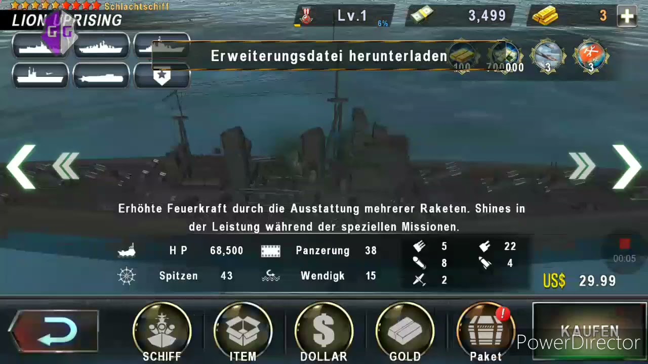 Warship Battle Geld und Gold Hack  (Game Guardian) Mai 2021