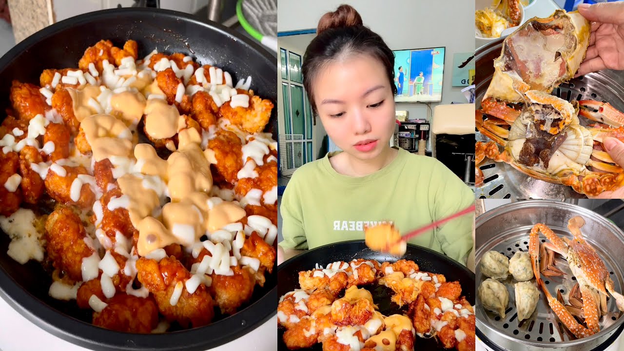 Phô mai gà kéo sợi, Lẩu ghẹ 😋 | KIMKHÁNHNÈ Vitaminkk
