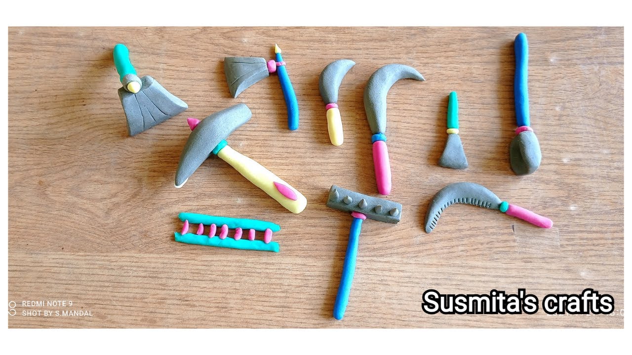 How To Make Mini Farming Tools || Clay  Farming Tools