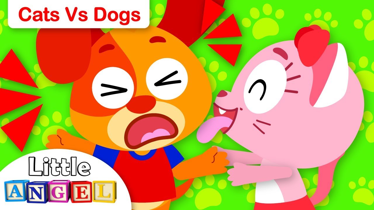 Cats vs Dogs | Kids Songs and Nursery Rhymes by Little Angel