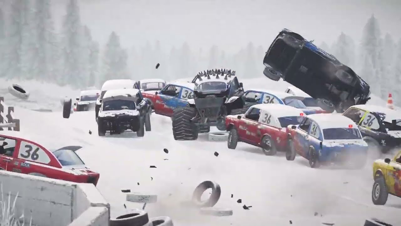 WRECKFEST | MONSTER TRUCK VS KILLER BEE | EXTREME SNOW RACE | BANGER RACING