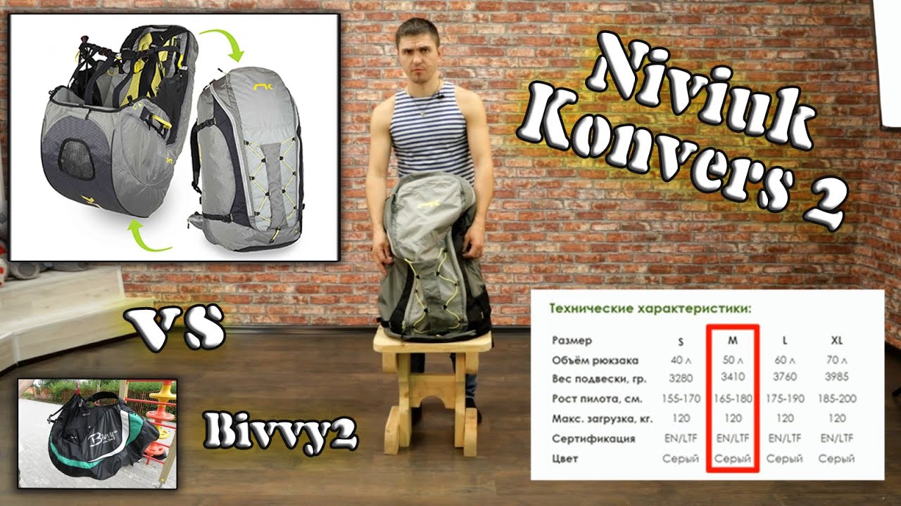 Обзор подвесной системы NIVIUK KONVERS 2 и сравнение с Bivvy 2