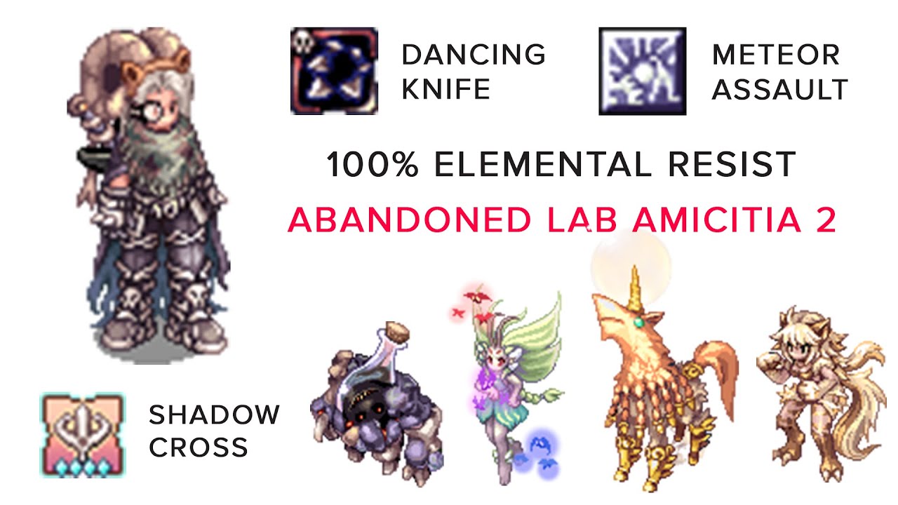IRO Shadow Cross  -  Meteor Assault, Dancing Knives, 100% Elemental Resist. Abandoned Lab Amicitia 2