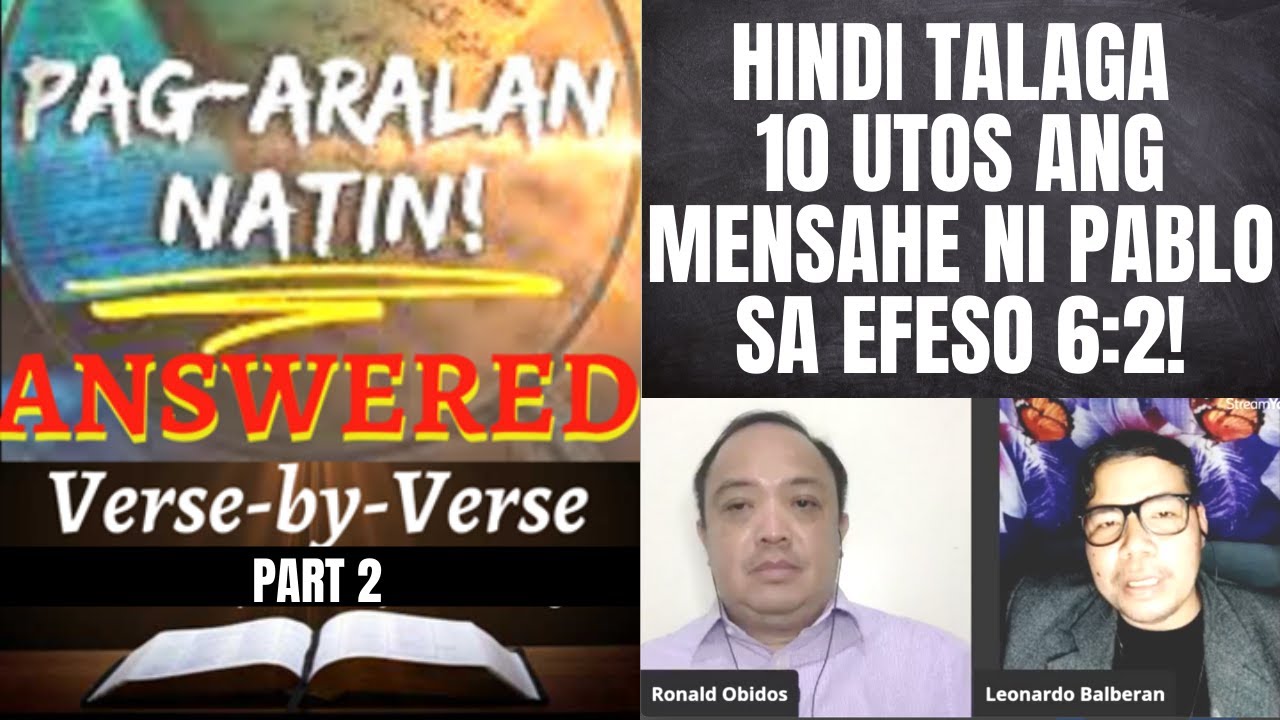 PART 2: HINDI TALAGA '10 UTOS' ANG MENSAHE NI PABLO SA EFESO 6:1-2! #pagaralannatin #richardthompson