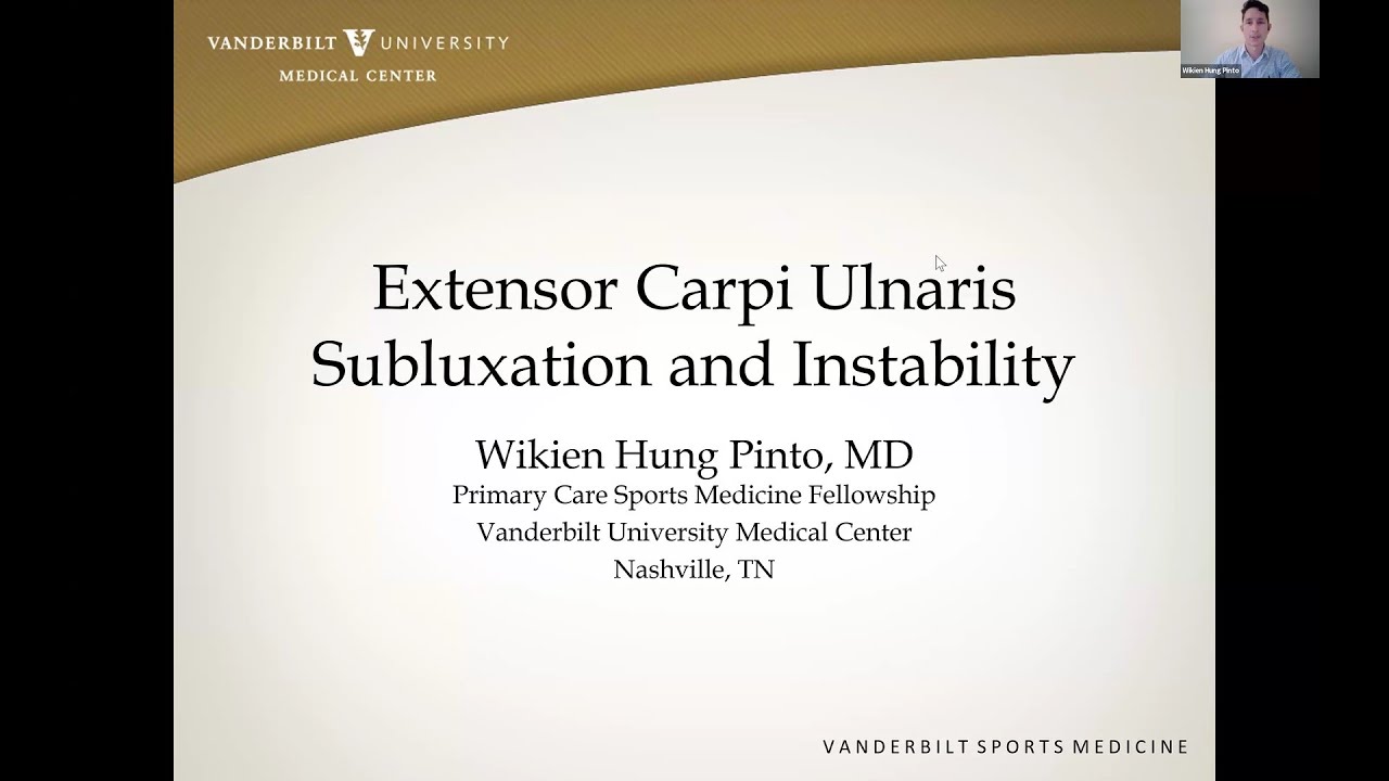 ECU Subluxation and Instability with Dr. Wikien Hung Pinto | AMSSM Sports US Case Presentation