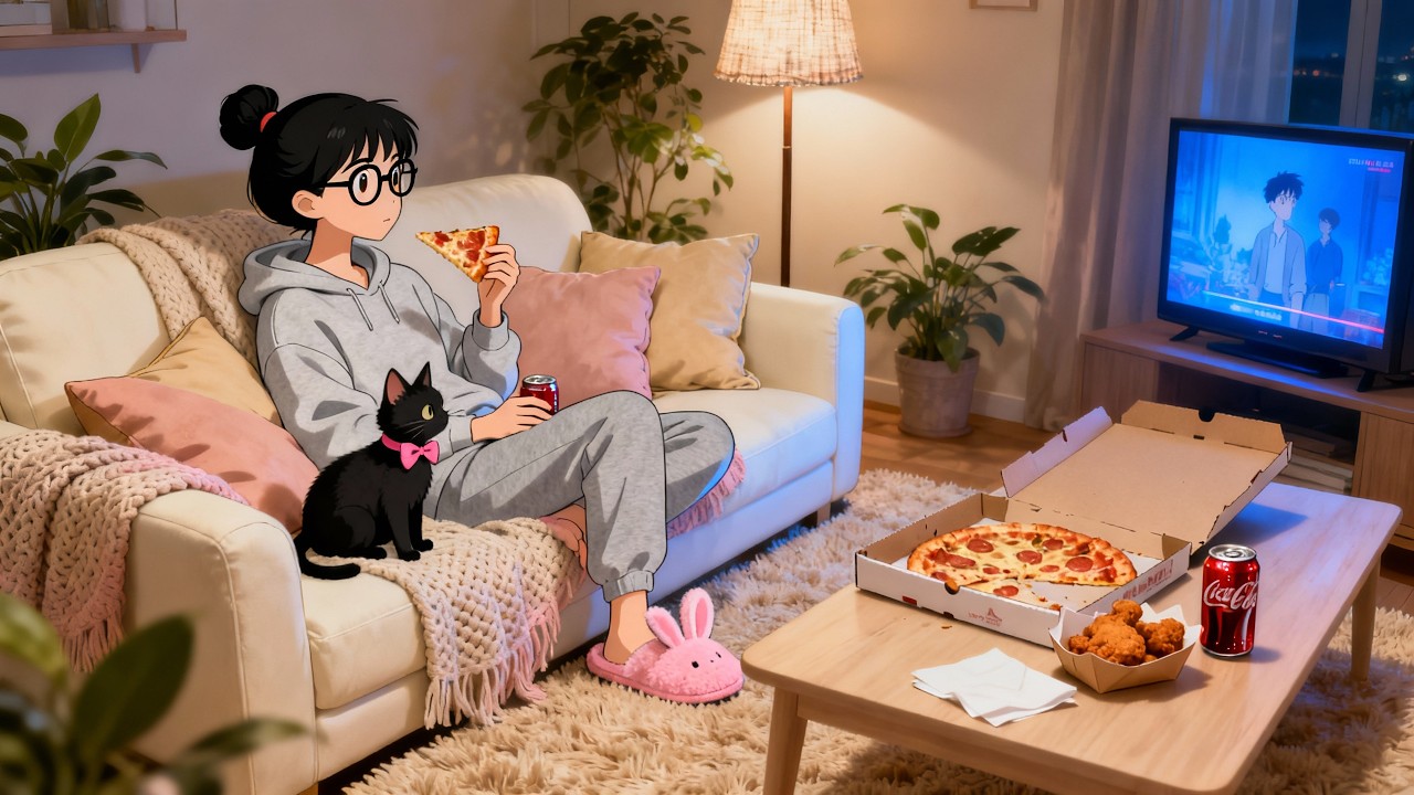 A cozy peaceful day and happiness of living alone | Ghibli Style Scene