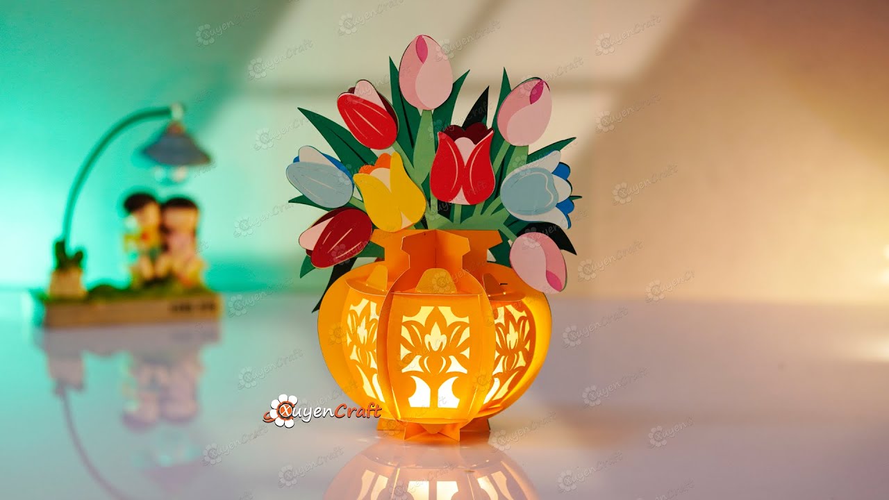 Assembly instructions Tulip Vase Lantern - DIY Flower Lantern for Home Decorations Paper Lantern