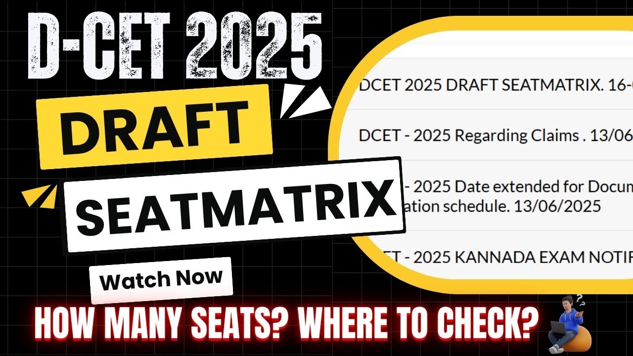 D-CET 2025 Draft Seat Matrix &ndash; How Many Seats? Where to Check?
