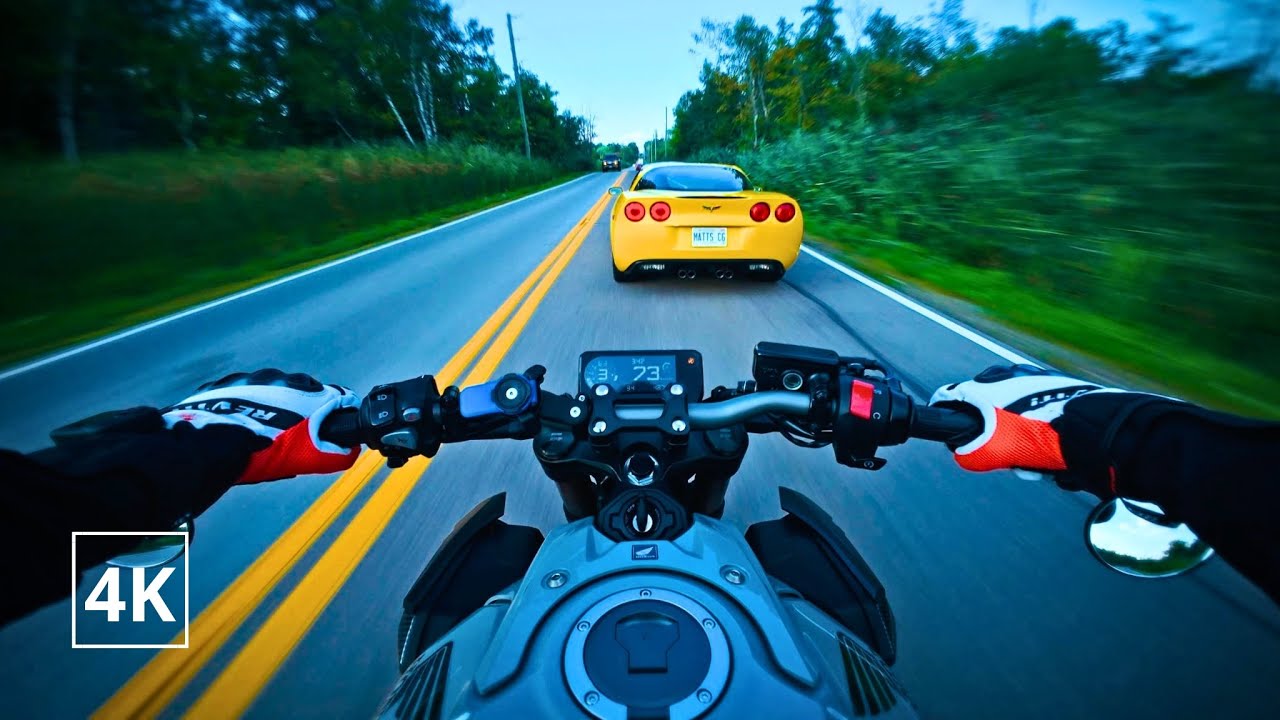 "ENGINE SOUND ONLY" | THE CHASE | HONDA CB650R + SUPRA | AKRAPOVIC | POV | TORONTO