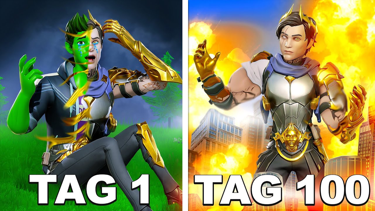 Ich ÜBERLEBE 100 TAGE als MIDAS in Fortnite!