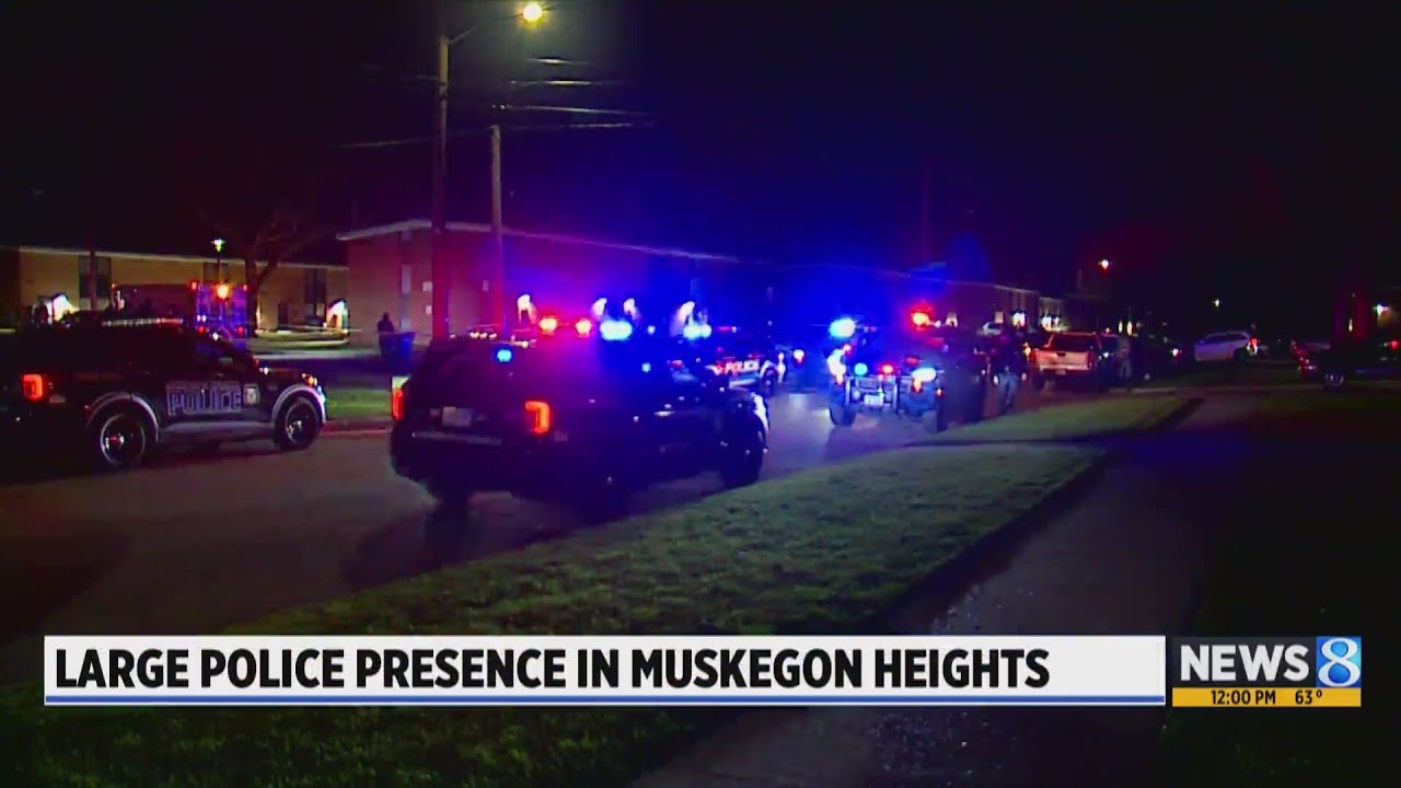 Large police presence in Muskegon Heights