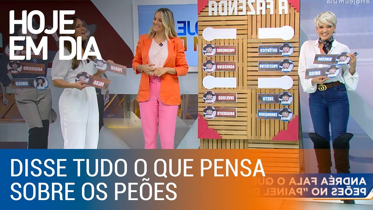 Andréa diz o que pensa dos outros peões no “Painel da Verdade”