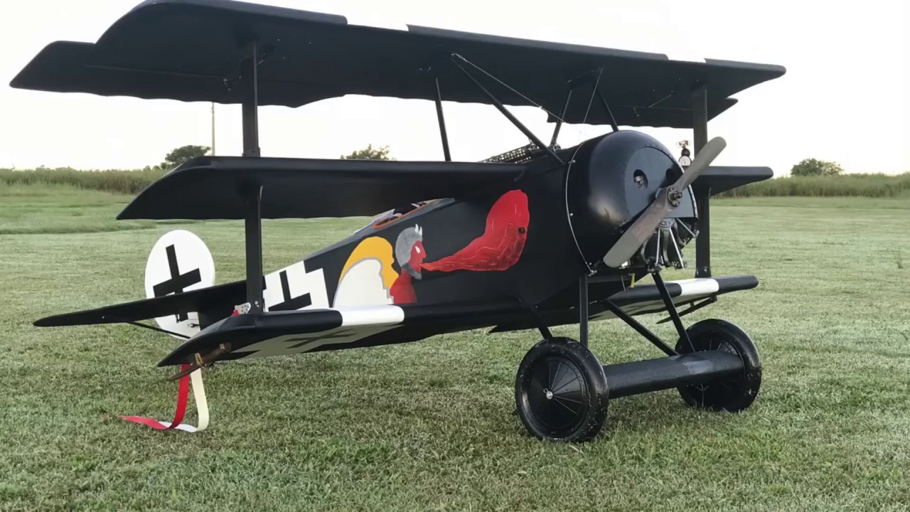 Balsa USA 1/3rd scale Fokker DR-1 Maiden Flight.