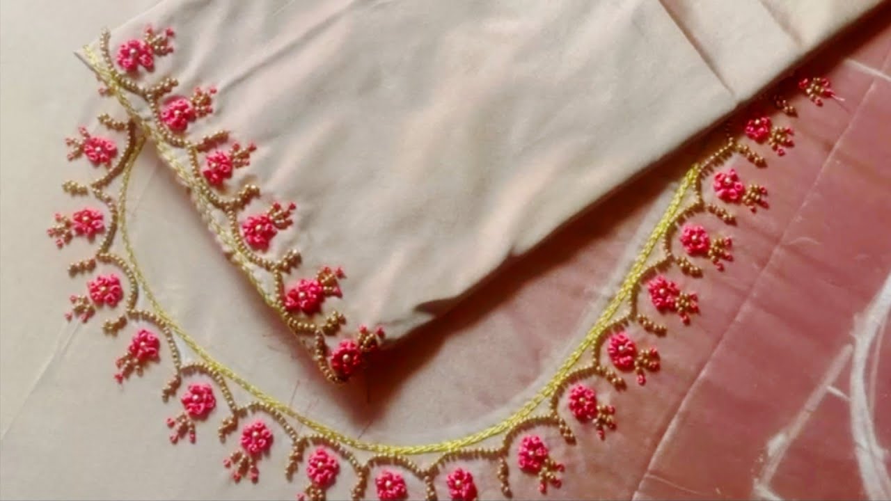 very easy thread work using normal needle same like aari
