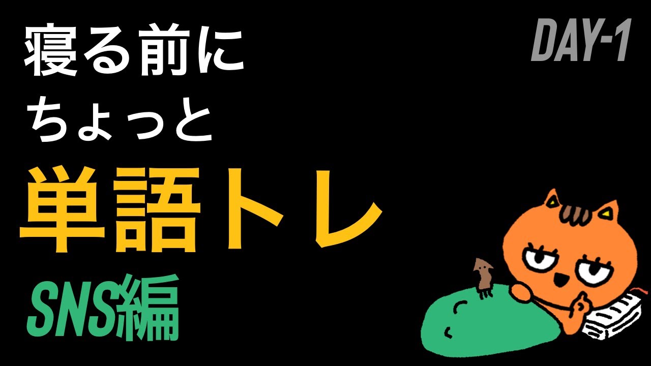 DAY-1🌙寝る前にちょっと単語トレ / SNS編