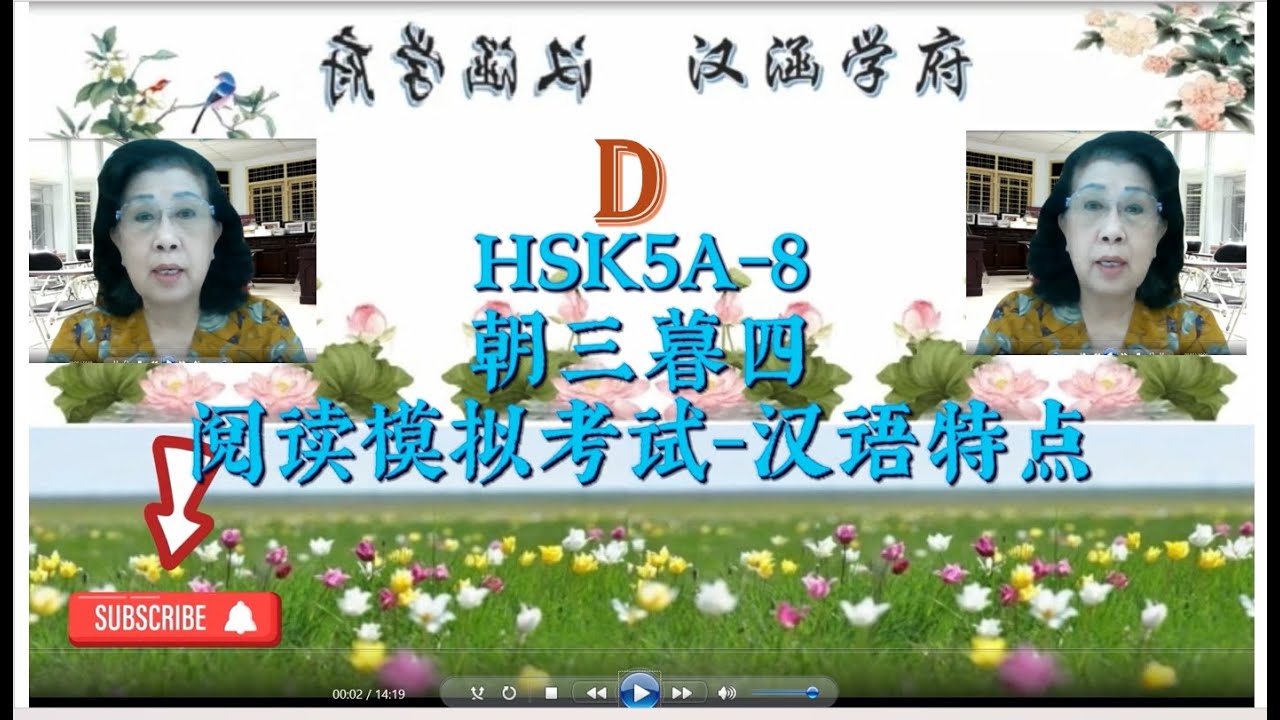 HSK5A 8阅读练习 汉语特点14分 华印讲解