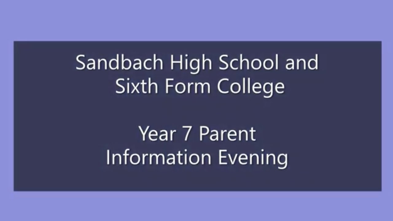 Year 7 Parent Information Evening (Virtual)