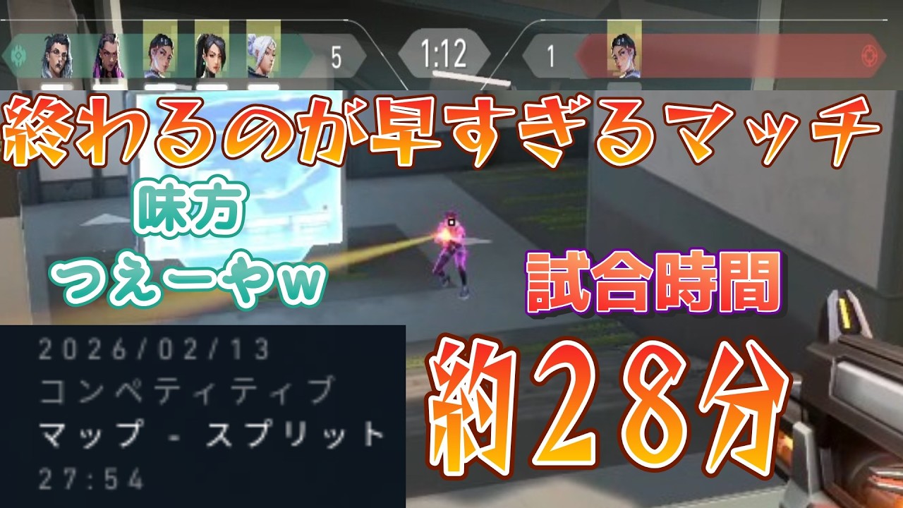 【VALORANT】試合が終わるのが早すぎる！？～CTについて考えてしまった男を添えて～576日目
