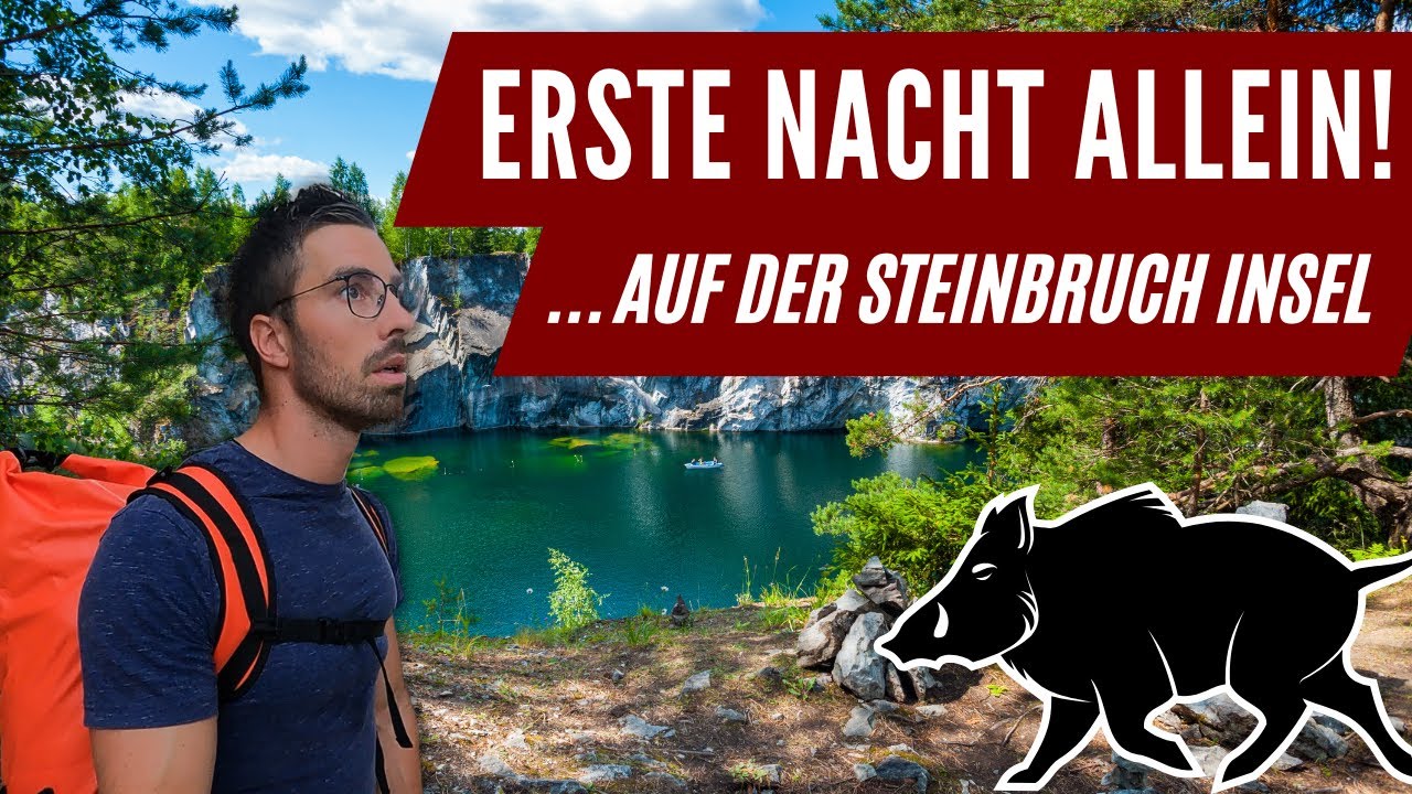 Die INSEL-Nacht! 😮 Allein am Steinbruch See [Hängematte, Wildschweine, Freediving]