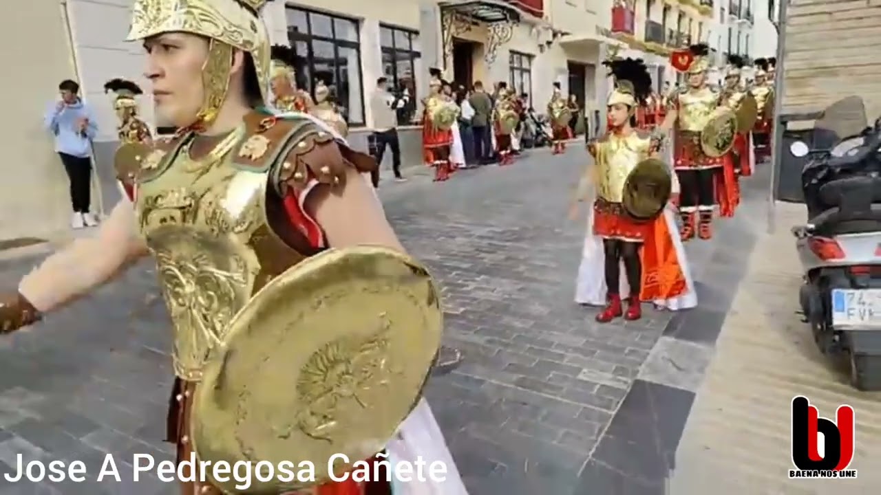 Romanos negros desfilando en su miserere. Baena 12/04/2025