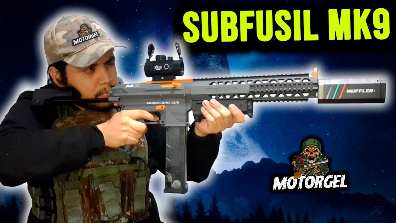 Subfusil MK9 de hidrogel - (Review, unboxing prueba Gel blasters)