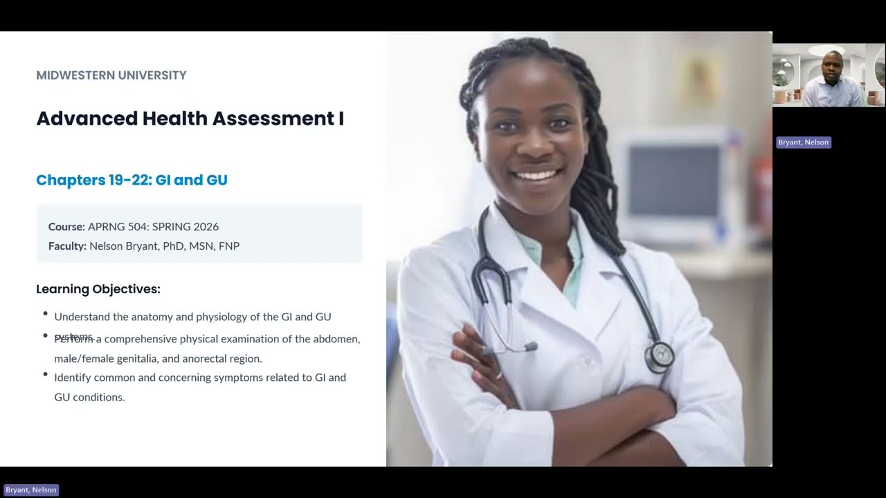 Week 7 Presentation GI_GU Assessment  APRNG 504