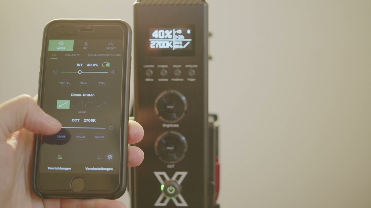 DLF - Aputure 300x - Bedienung Smartphone