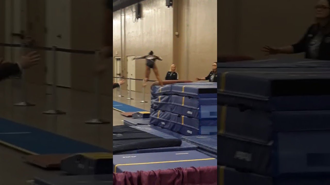 Gymnastic's Coach Prevents an Injury || ViralHog